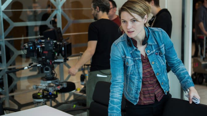 Amy Seimetz on the set of “The Girlfriend Experience” - Credit: Amy Seimetz/Starz