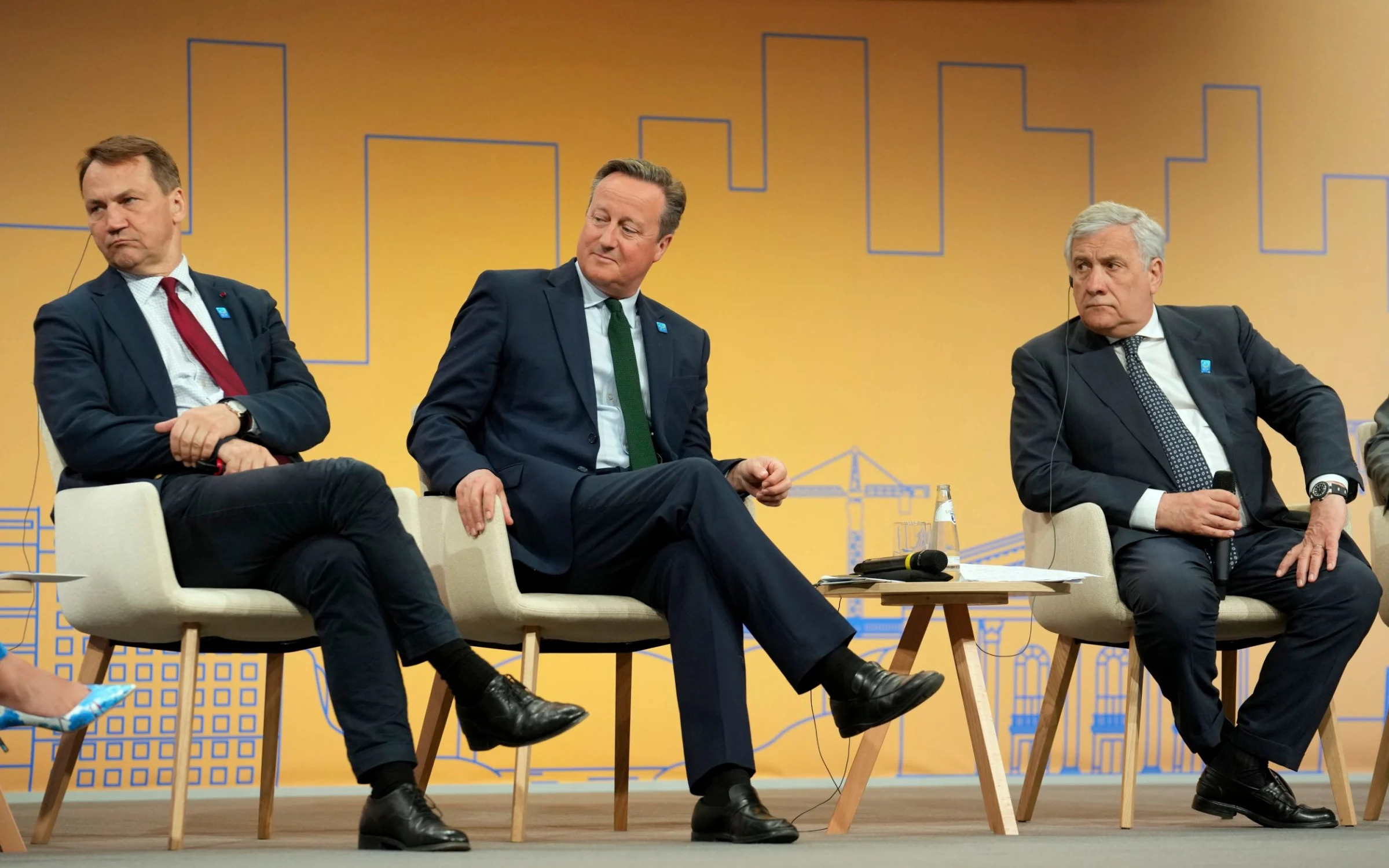 Radoslaw Sikorski, Lord Cameron and Antonio Tajani