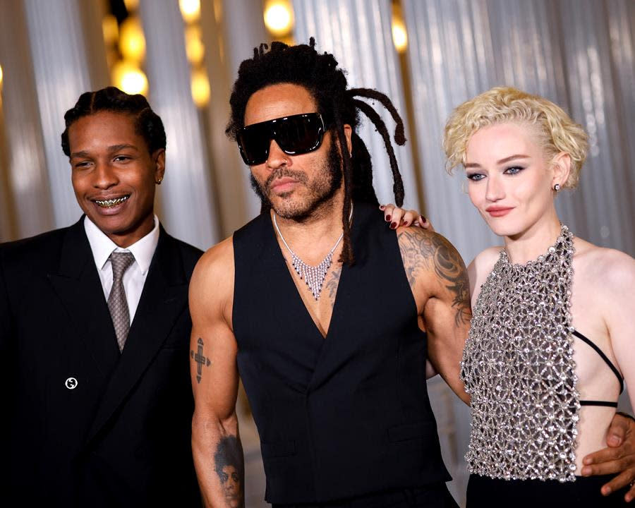 A$AP Rocky, Lenny Kravitz, Julia Garner in Gucci. Source: BFA