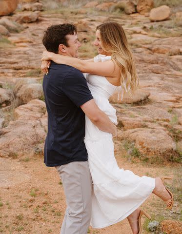 <p>Grace Johnson with Grace J Photo LLC</p> McKenna Kelley and fiancé Braden Doughty