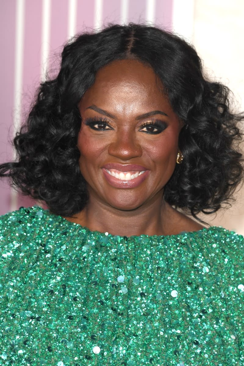 Viola Davis pictured with glowing skin