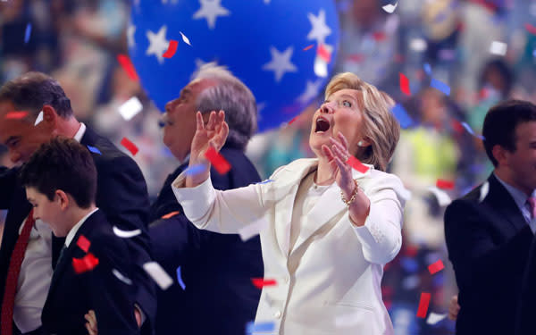 Hillary Clinton’s love of balloons at the DNC brings out the child in all of us