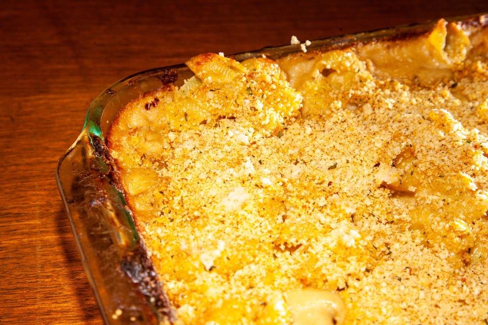 Five-cheese mac & cheese made by government reporter George Shillcock is seen Nov. 16 at the Press-Citizen office.