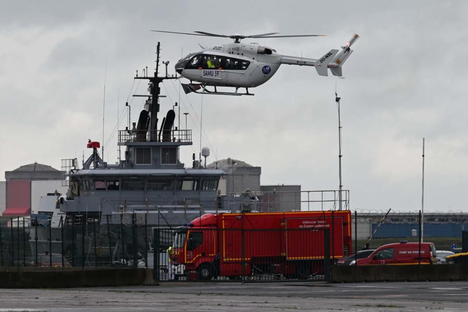 At least one man is confirmed to have drowned after the boat capsized off the shores of northern France (AFP via Getty Images)