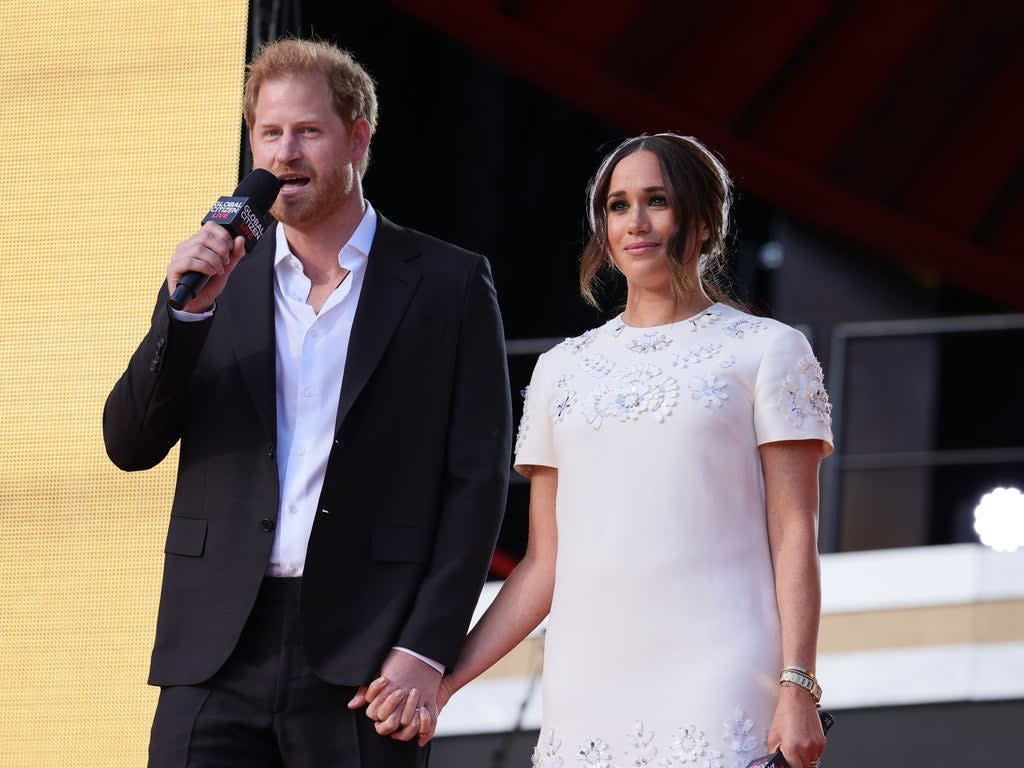 Prince Harry and Meghan Markle at the Global Citizen Live event (Getty Images for Global Citizen)