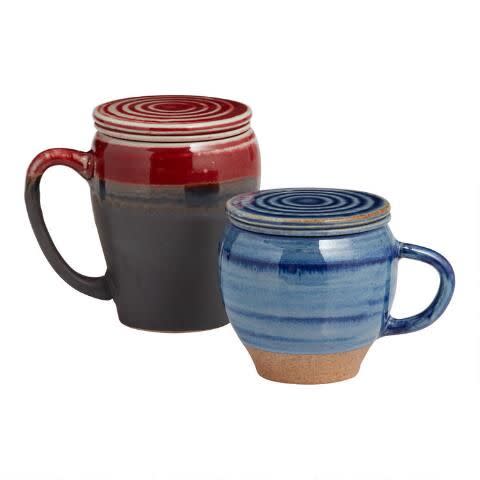 22) Reactive Glaze Infuser Mugs