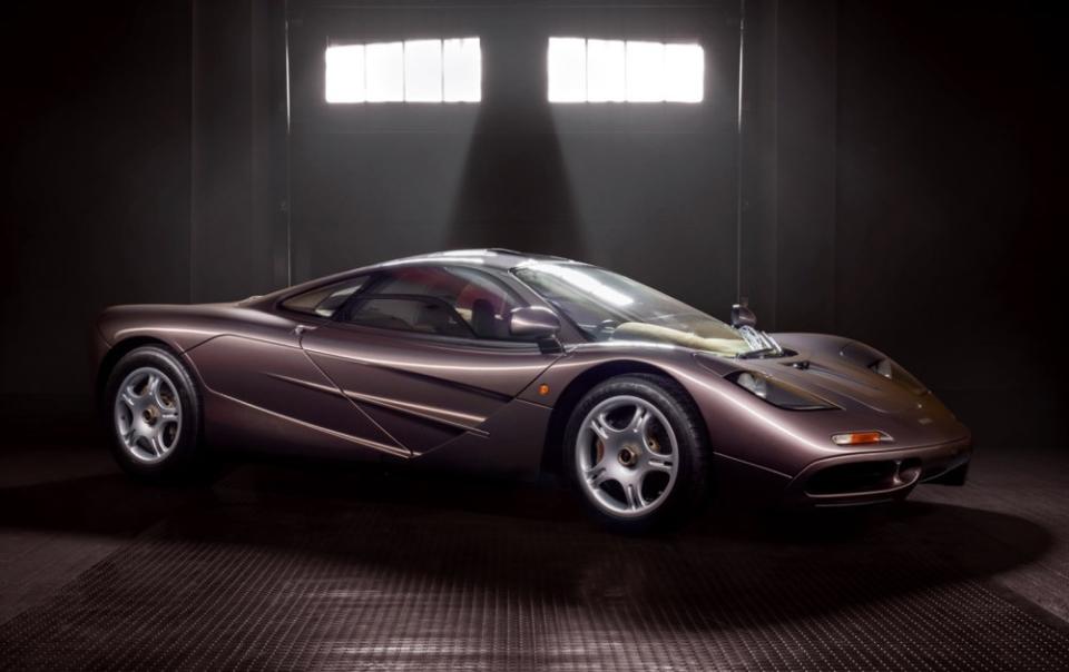 <p><strong>Sold by Gooding & Co for $20.465 million, August 2021</strong></p><p>One of only two F1s upgraded to Le Mans specification by McLaren, meaning it has a GTR engine and an extra high downforce package. It's also the only F1 finished in '<strong>Creighton Brown</strong>' - a colour named in homage to a director of McLaren Cars. This car spent much of its life in Japan, and has accumulated 21,500km (13,360 miles) on the clock. Four bidders vied for four-and-a-half minutes at the Pebble Beach auction, and the car eventually was sold to a private collector based in the US.</p>