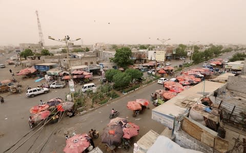 The Red Sea port city of Hodeidah is at the heart of a crucial battle in the Yemeni civil war - Credit:  ABDULJABBAR ZEYAD/ REUTERS