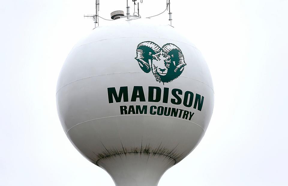 Madison Township water tower seen here on Feb. 6, 2023.