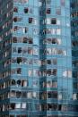 <p>Office towers damaged by Typhoon Mangkhut in Hung Hom district, Hong Kong, China, on Sept. 17, 2018.<br>Typhoon Mangkhut was one of the most severe storms to hit Hong Kong in recent decades. According to the Hong Kong Observatory, the super typhoon is officially Hong Kong’s most intense storm since records began as it hit the autonomous territory with sustained winds reaching up to 250km/h.<br>(Photo by Jerome Favre, EPA) </p>