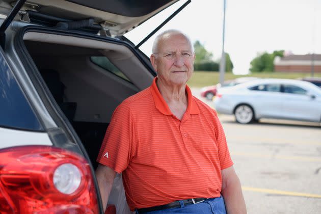 Bob Vandewege outside the Family Fare supermarket in Byron Center, Michigan, on July 25. He is one of many Republican primary voters who are angry at Meijer. (Photo: Brittany Greeson for HuffPost)