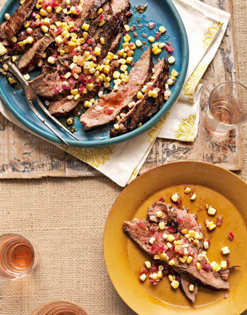 Grilled Flank Steak with Corn Relish