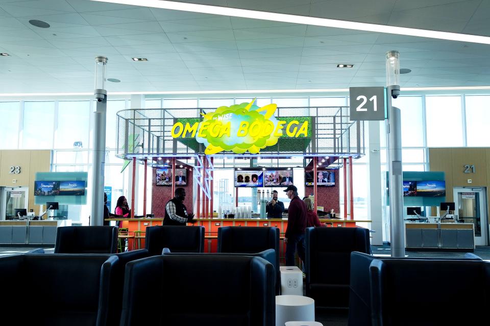 The Wise Omega Bodega is a bar in the Memphis International Airport that features beers from Memphis brewery WISEACRE.