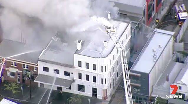 The fire caused more than $5m damage. Picture: 7 News