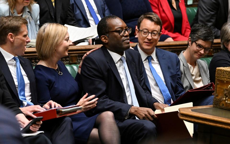 Liz Truss and Kwasi Kwarteng during the Chancellor's Commons statement last week - REUTERS