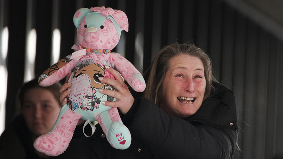 Cheryl Korbel, mother of Olivia Pratt-Korbel, outside Manchester Crown Court last Thursday (Peter Byrne/PA)