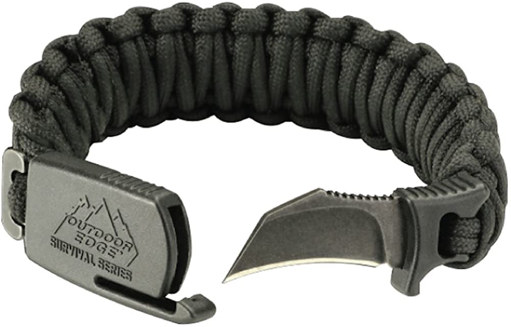 Outdoor Edge ParaClaw paracord survival bracelet with blade