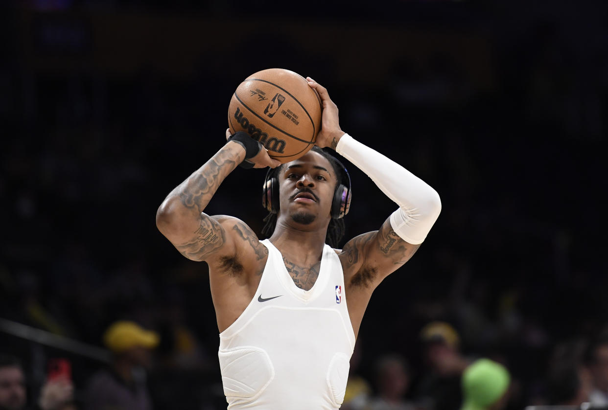Ja Morant will be allowed to practice with the Memphis Grizzlies during his 25-game suspension. (Photo by Kevork Djansezian/Getty Images)
