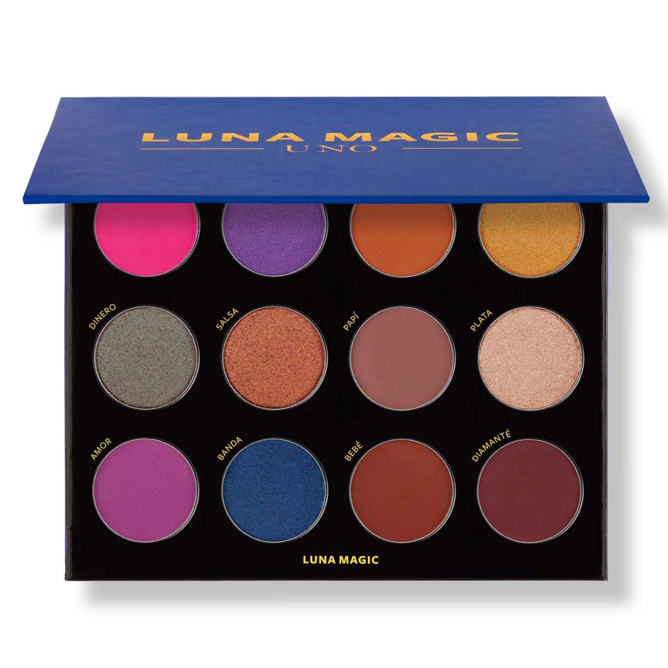 <p><strong>Luna Magic</strong></p><p>walmart.com</p><p><strong>$20.00</strong></p><p>Founded by Afro-Latina and Dominican-American sisters <a href="https://lunamagic.com/pages/about-us" rel="nofollow noopener" target="_blank" data-ylk="slk:Mabel and Shaira Frías;elm:context_link;itc:0;sec:content-canvas" class="link ">Mabel and Shaira Frías</a>, Luna Magic is a beauty and lifestyle brand dedicated to celebrating multicultural heritage. Their <strong>best-selling eyeshadow palette comes with a range of metallic and matte shades</strong> designed to complement all skin tones.</p>