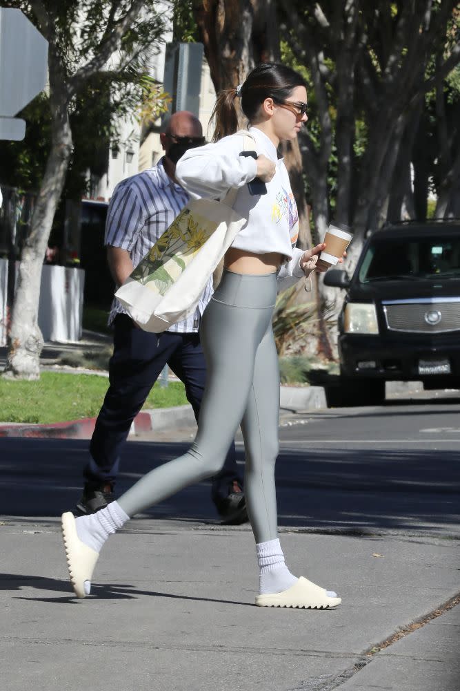 Kendall Jenner heads to a workout in Los Angeles, March 5. - Credit: MEGA