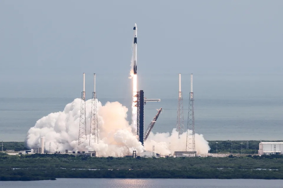 A SpaceX Falcon 9 rocket lifts off carrying NASA's SpaceX Crew-9, Nick Hague and Roscosmos cosmonaut Alexander Gorbunov, to the International Space Station from the Cape Canaveral Space Force Station. / Credit: Joe Skipper / REUTERS