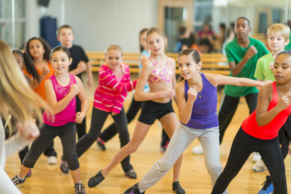 Kids dance fitness class.