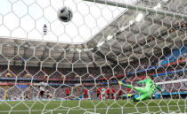 Soccer Football - World Cup - Group F - South Korea vs Mexico - Rostov Arena, Rostov-on-Don, Russia - June 23, 2018 Mexico's Carlos Vela scores their first goal from the penalty spot REUTERS/Marko Djurica