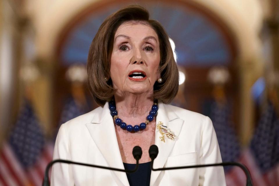 Nancy Pelosi made the announcement today (AP)