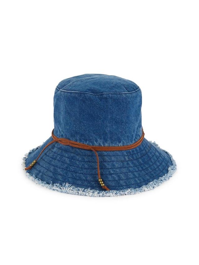 None - Women Bucket Hat Reversible Sun Hat UV Protection Detachable Cord  Cap on Designer Wardrobe