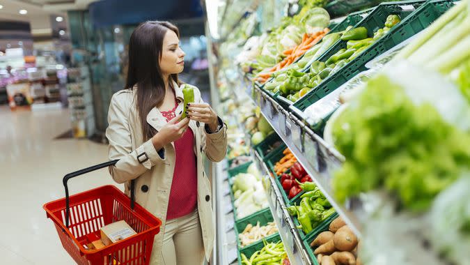 woman grocery shopping