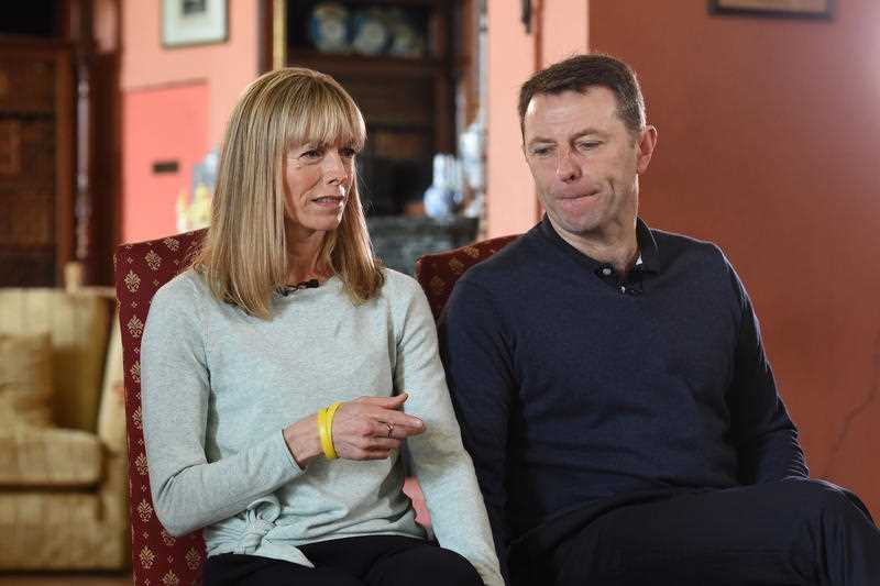Kate and Gerry McCann during an interview with the BBC at Prestwold Hall in Loughborough.
