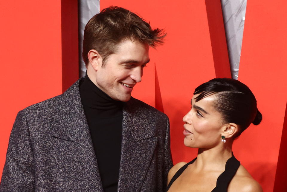 Robert Pattinson and Zoë Kravitz shut down the red carpet at the premiere of 'The Batman', in London, Britain, last night. (REUTERS/Tom Nicholson)