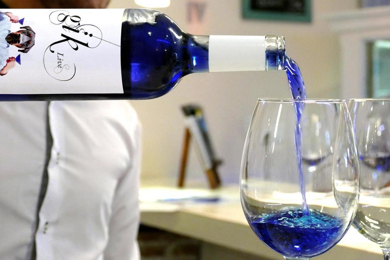 Blue wine is now a thing [Photo: Gik Live]