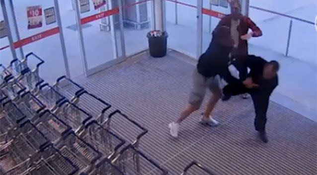 A shop attendant intervenes but gets assaulted, too. Picture: Illawarra Mercury