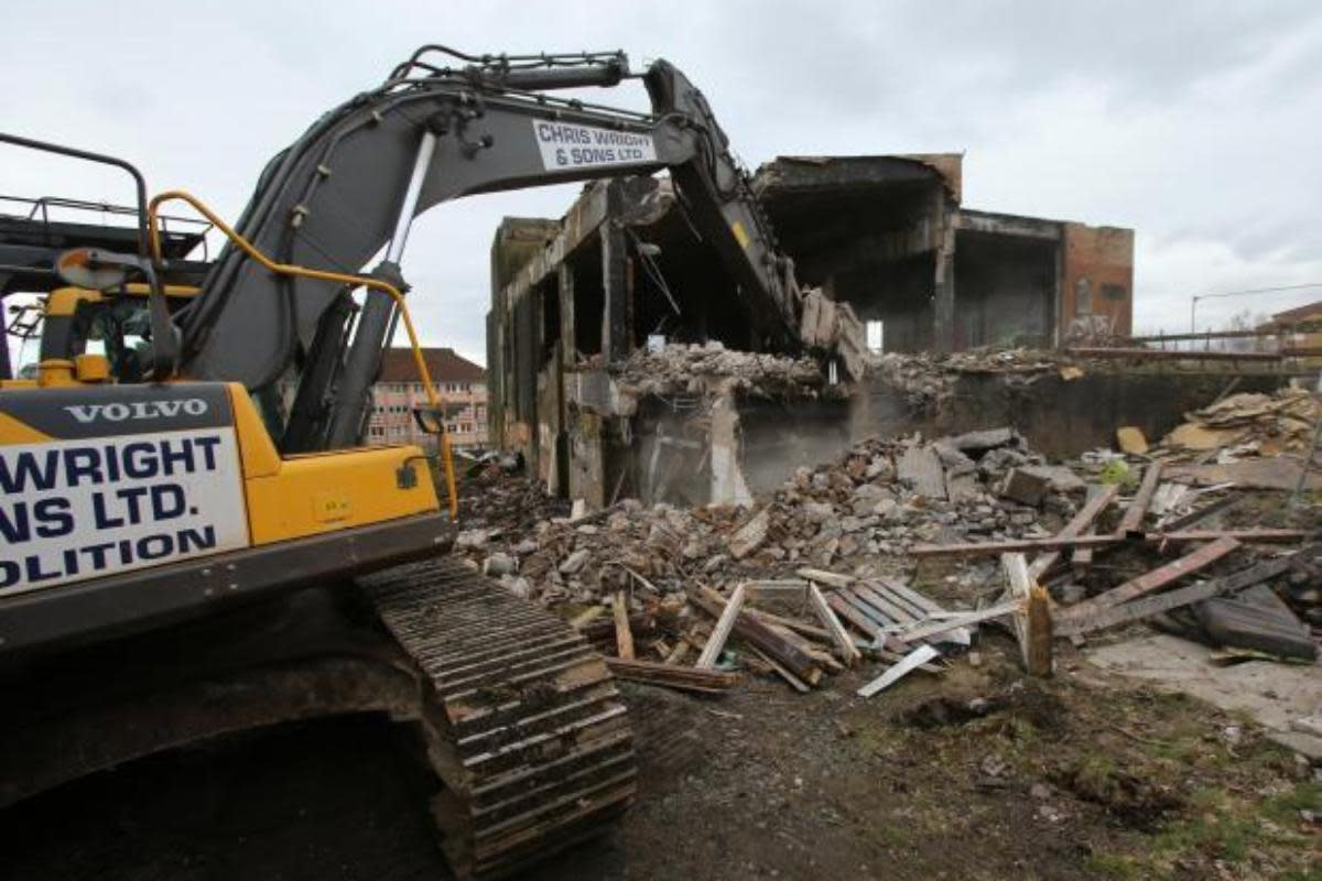[stock image of demolition]