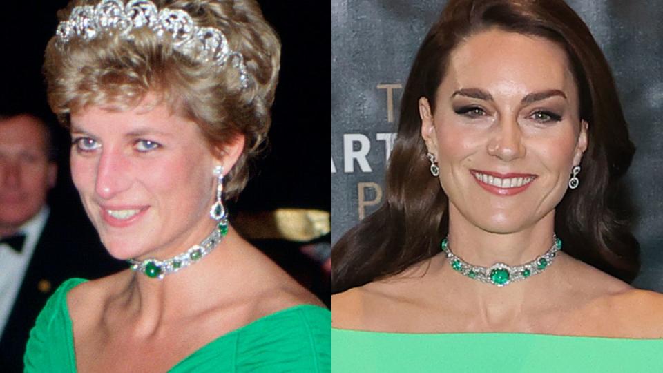 kate diana emerald necklace