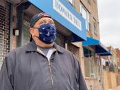 Pepe Diaz stands in front of his now shuttered Howard Deli in Washington