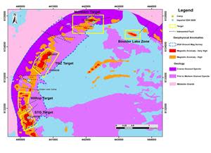 Surface Targets for Summer Evaluation, Crater Lake Project, Quebec