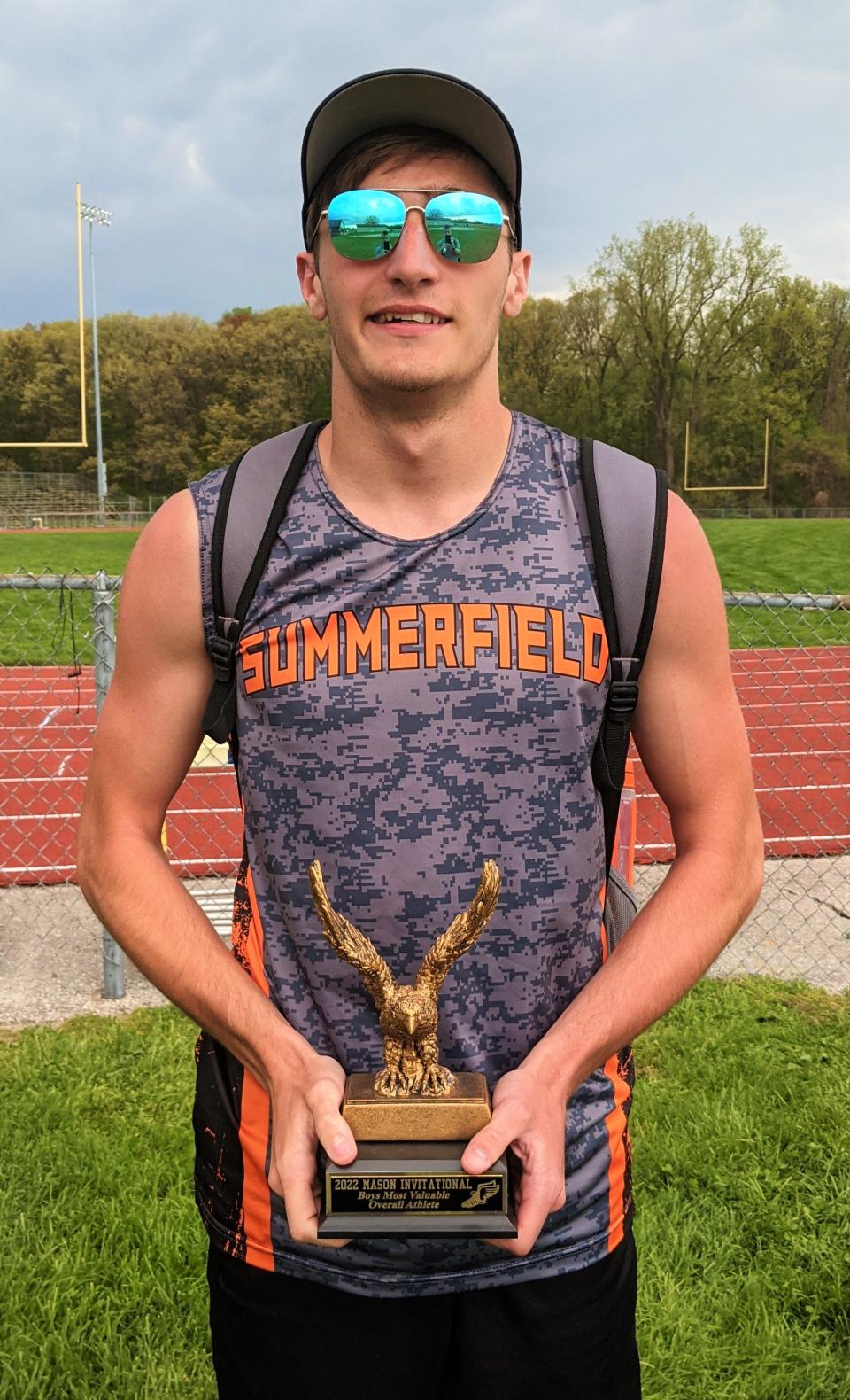 Summerfield's Nathan Herrmann was named the Boys Athlete of the Meet at the 57th annual Mason Invitational on Saturday.