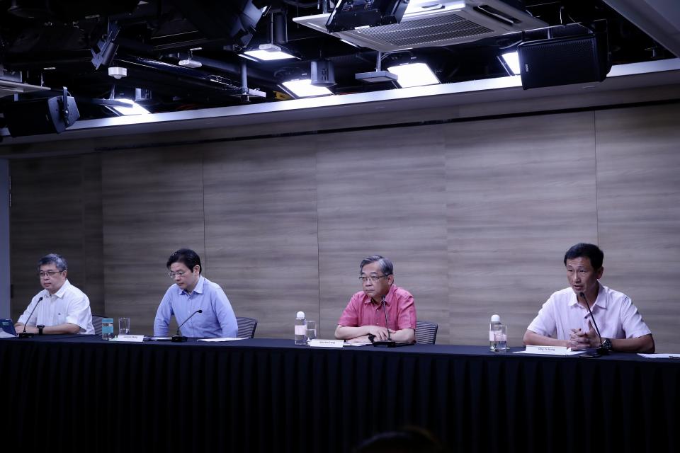 Singapore's multi-ministry task force on COVID-19 at a virtual media briefing on 20 November 2021. 
(PHOTO: Ministry of Communications and Information )
