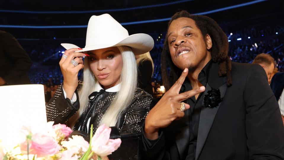 PHOTO: Beyonce and Jay-Z attend the 66th GRAMMY Awards at Crypto.com Arena on Feb. 4, 2024 in Los Angeles. (Kevin Mazur/Getty Images)