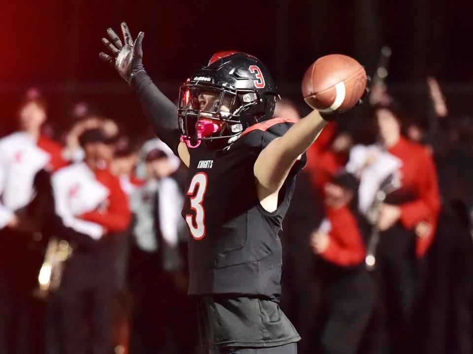 Creekside's Ashton Reynolds caught the winning touchdown as the Knights defeated Fleming Island.