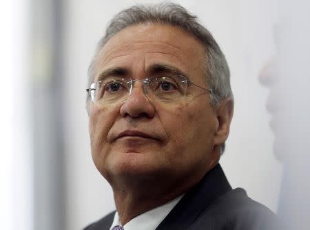 Brazil's Senate President Renan Calheiros, attends a news conference at the National congress in Brasilia, Brazil, June 30, 2016. REUTERS/Adriano Machado