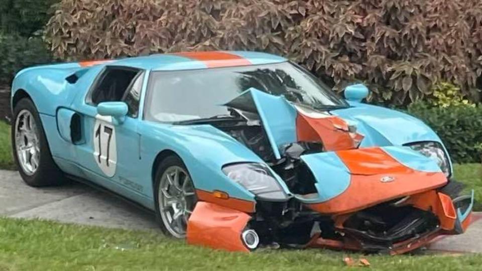 Guy Crashes His Ford GT, Learns It Was Crashed Before