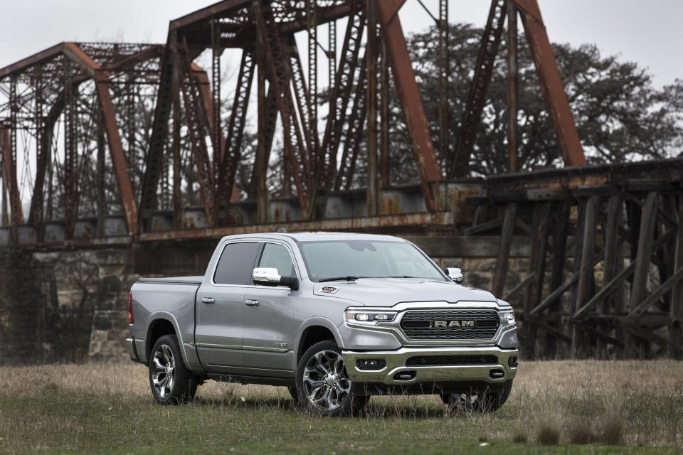 This undated photo from Stellantis shows the 2021 Ram 1500, a full-size pickup that is one of Edmunds' top-rated trucks. (Courtesy of Stellantis via AP)