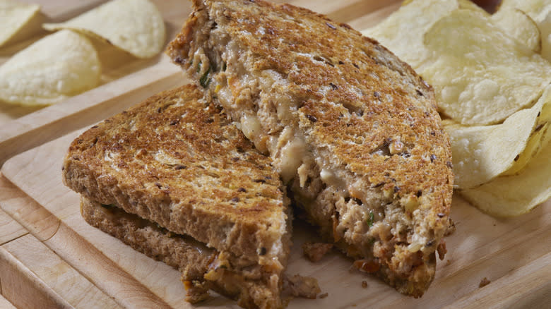 Turkey meatloaf grilled cheese