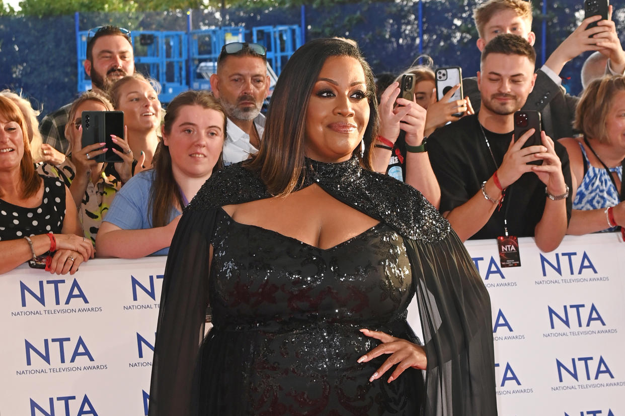 LONDON, ENGLAND - SEPTEMBER 05: Alison Hammond arrives at the National Television Awards 2023 at The O2 Arena on September 5, 2023 in London, England. (Photo by Alan Chapman/Dave Benett/Getty Images)