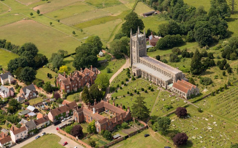 The village's Holy Trinity Church was built between 1467 and 1497.