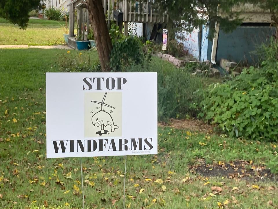 An anti-wind sign outside of a home in Cape May.