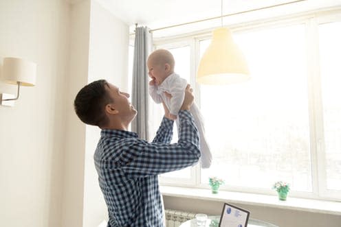 <span class="caption">Flexible working for family reasons should be celebrated. </span> <span class="attribution"><a class="link " href="https://www.shutterstock.com/home" rel="nofollow noopener" target="_blank" data-ylk="slk:via shutterstock.com;elm:context_link;itc:0;sec:content-canvas">via shutterstock.com</a></span>